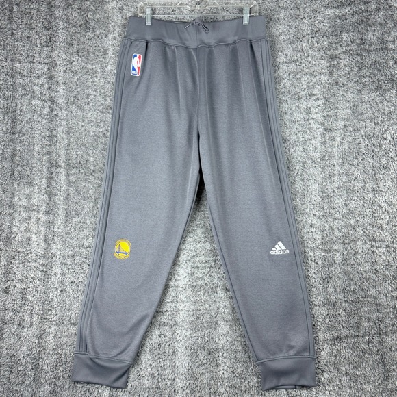 Adidas Golden State Warriors NBA Men's XL ClimaWarm Grey Jogger Warmup Pants